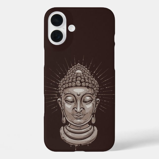 Funda iPhone 16 Plus Casos de teléfono de Ilustracion Buda (Reverso )