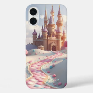 Funda iPhone 16 Plus Castillo de hadas de pastizales rosados Snowley