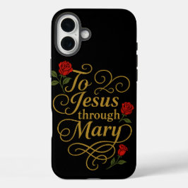 Funda iPhone 16 Plus Católico a Jesús a través de Mary Rosas