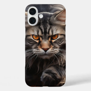 Funda iPhone 16 Plus Caza de gato Maine Coon