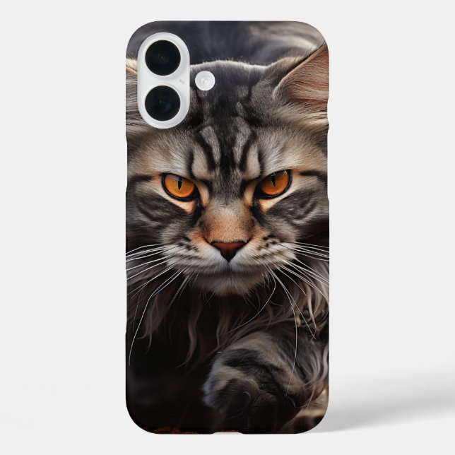 Funda iPhone 16 Plus Caza de gato Maine Coon (Reverso )