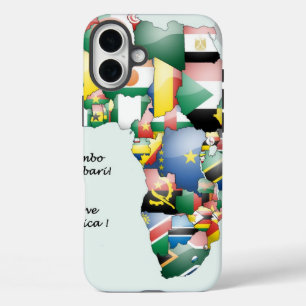 Funda iPhone 16 Plus Celebración de África en el diseño de banderas