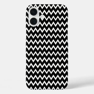 Funda iPhone 16 Plus Chevron Blanco Y Negro Estilista
