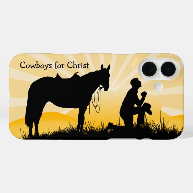 Funda iPhone 16 Plus Christian Cowboy iPhone Case (Reverso  (Horizontal))