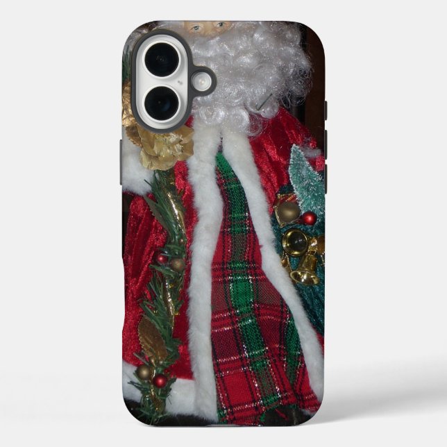 Funda iPhone 16 Plus Clásico Santa Claus: Un ícono de feriado inmaduro (Reverso )