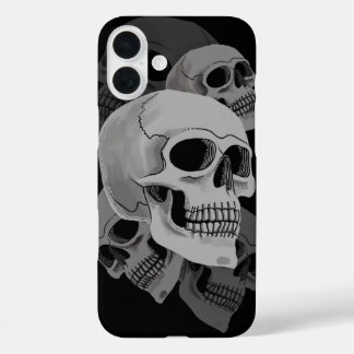 Funda iPhone 16 Plus Clúster de cráneo oscuro