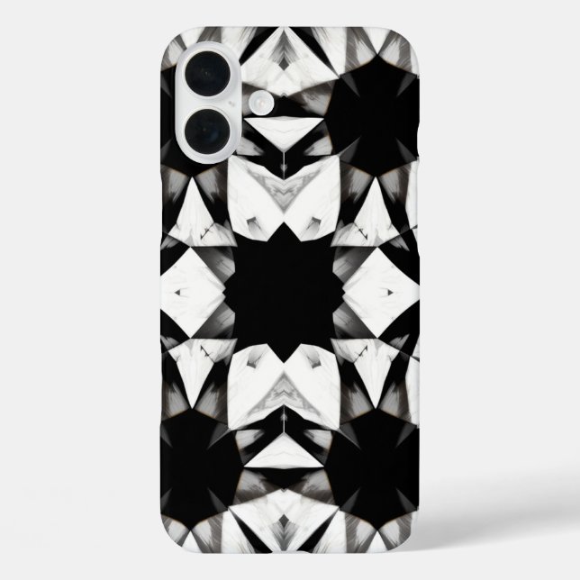 Funda iPhone 16 Plus cobertura telefónica abstracta (Reverso )