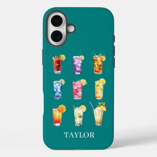 Funda iPhone 16 Plus Cócteles Cócteles Cócteles Monogramados