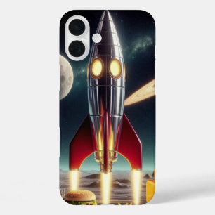 Funda iPhone 16 Plus Cohete espacial 