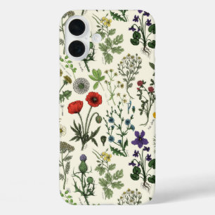 Funda iPhone 16 Plus Collage de flores silvestres
