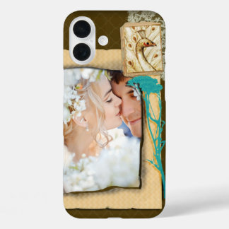 Funda iPhone 16 Plus Collage de fotos Vintage personalizado