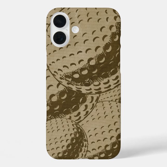 Funda iPhone 16 Plus Collage de Golf Rústico (Reverso )
