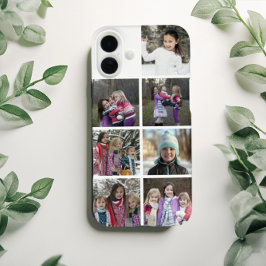 Funda iPhone 16 Plus Collage personalizado de 7 fotos