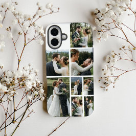 Funda iPhone 16 Plus Collage personalizado de 8 fotos