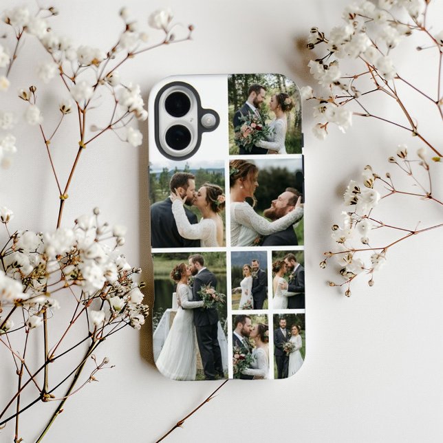 Funda iPhone 16 Plus Collage personalizado de 8 fotos (Subido por el creador)