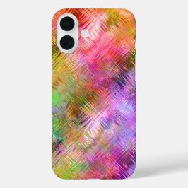Funda iPhone 16 Plus Colorida textura de vidrio opal