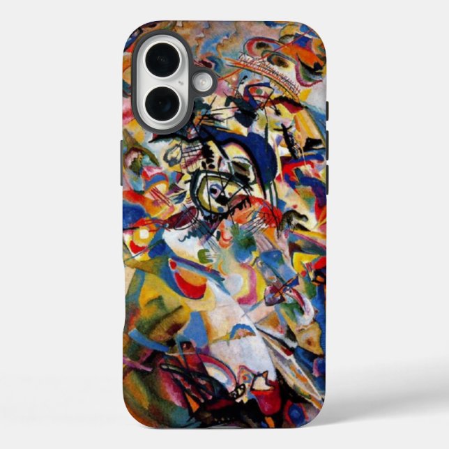 Funda iPhone 16 Plus Composición VII de Kandinsky (Reverso )