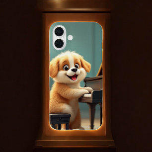 Funda iPhone 16 Plus Concierto canino: Papas de piano