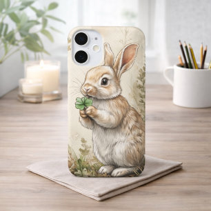 Funda iPhone 16 Plus Conejo de bosque acuarela naturaleza