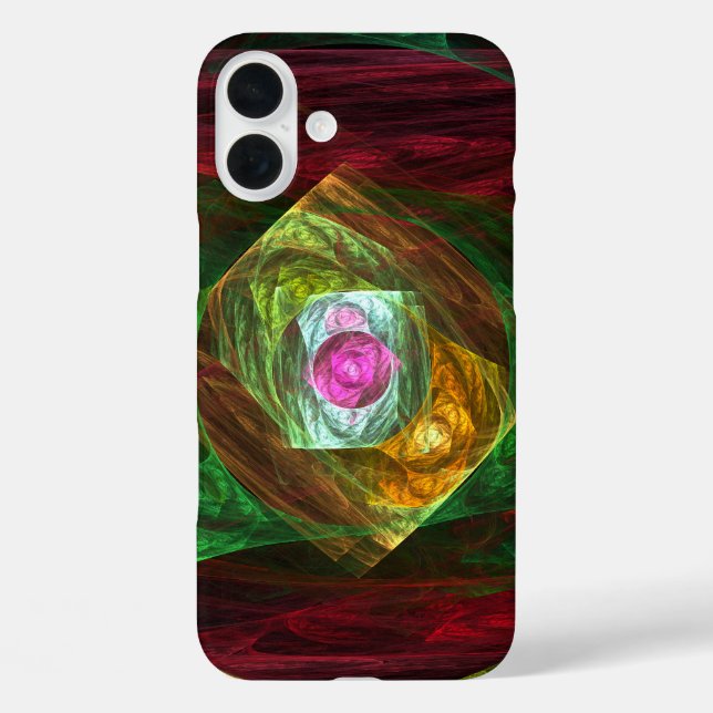 Funda iPhone 16 Plus Conexiones dinámicas Resumen de arte (Reverso )