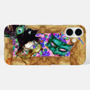 Funda iPhone 16 Plus Confeti de pergamino MARDI GRAS MASQUERADE