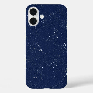 Funda iPhone 16 Plus Constelaciones del Zodiaco con un cielo estrellado