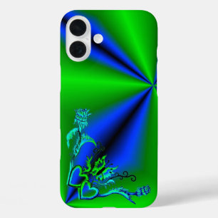 Funda iPhone 16 Plus Corazón con flor y mariposa