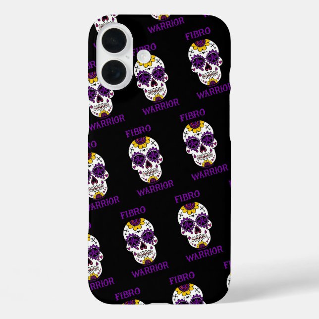 Funda iPhone 16 Plus Cráneo de azúcar FIBRO WARRIOR (Reverso )