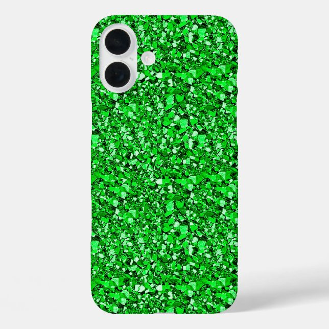 Funda iPhone 16 Plus Cristal druso - verde esmeralda (Reverso )