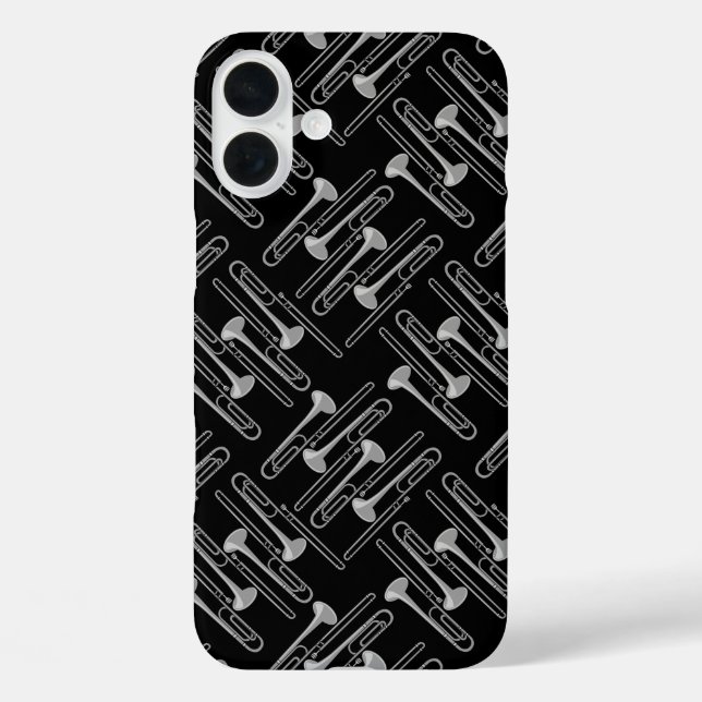 Funda iPhone 16 Plus Crosshatch Gray Trombone (Reverso )