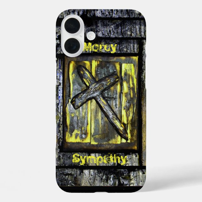 Funda iPhone 16 Plus Cruz de Misericordia y Simpatía (Reverso )