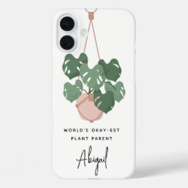 Funda iPhone 16 Plus Cuidada Bien Planta Primaria Personalizada