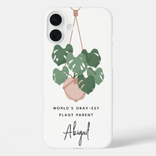 Funda iPhone 16 Plus Cuidada Bien Planta Primaria Personalizada