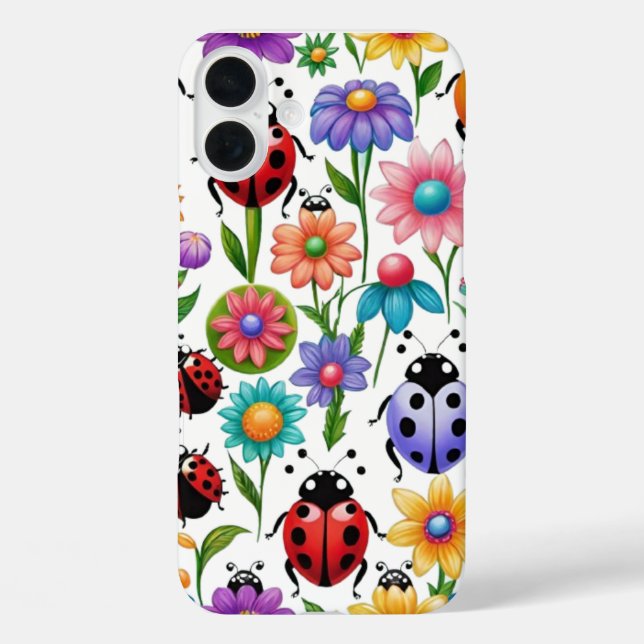 Funda iPhone 16 Plus Cuidada ladybug (Reverso )