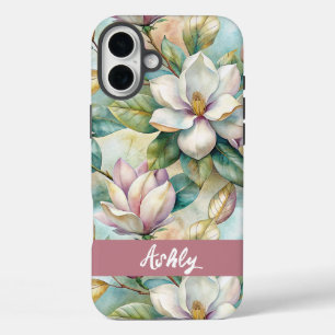 Funda iPhone 16 Plus Custom Elegant Magnolias