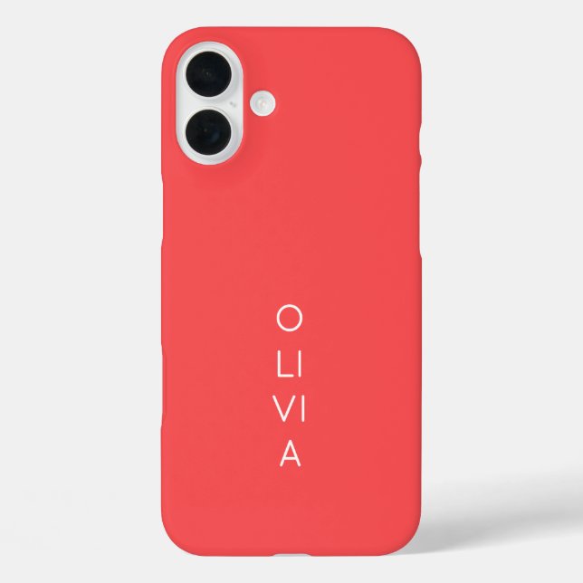 Funda iPhone 16 Plus Custom Modern Coral Minimalist (Reverso )