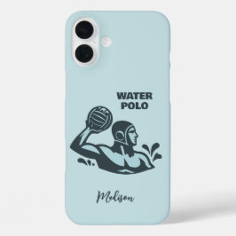 Funda iPhone 16 Plus Custom Name Water Polo