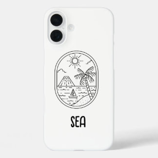 Funda iPhone 16 Plus cute beach phone case 
