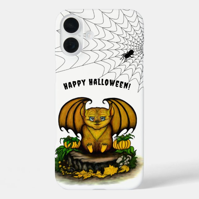 Funda iPhone 16 Plus Cute Halloween Bat (Reverso )