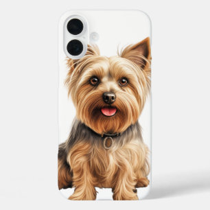 FUNDA iPhone 16 PLUS CUTE TAN SILKY TERRIER PUPPG DOG