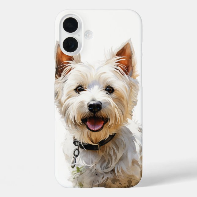 FUNDA iPhone 16 PLUS CUTE WEST HIGHLAND WHITE TERRIER PUPPY DOG (Reverso )
