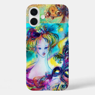FUNDA iPhone 16 PLUS DAMA CON MÁSCARA DE MÁSCARA