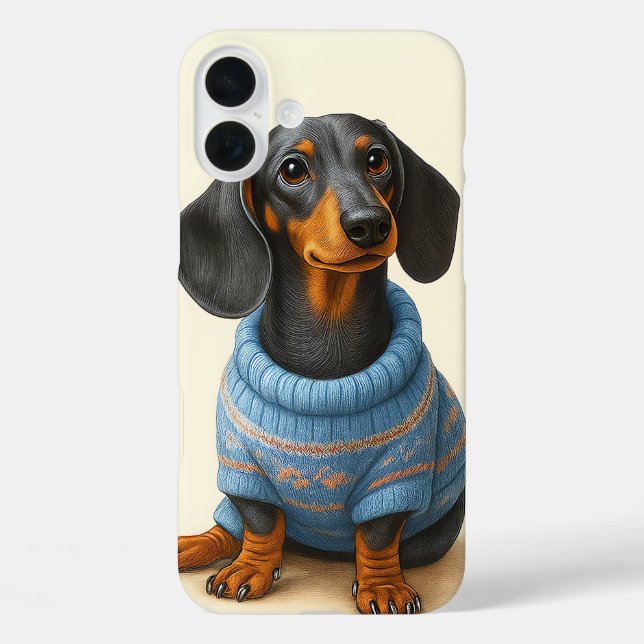 Funda iPhone 16 Plus Dapper Dachshund (Reverso )