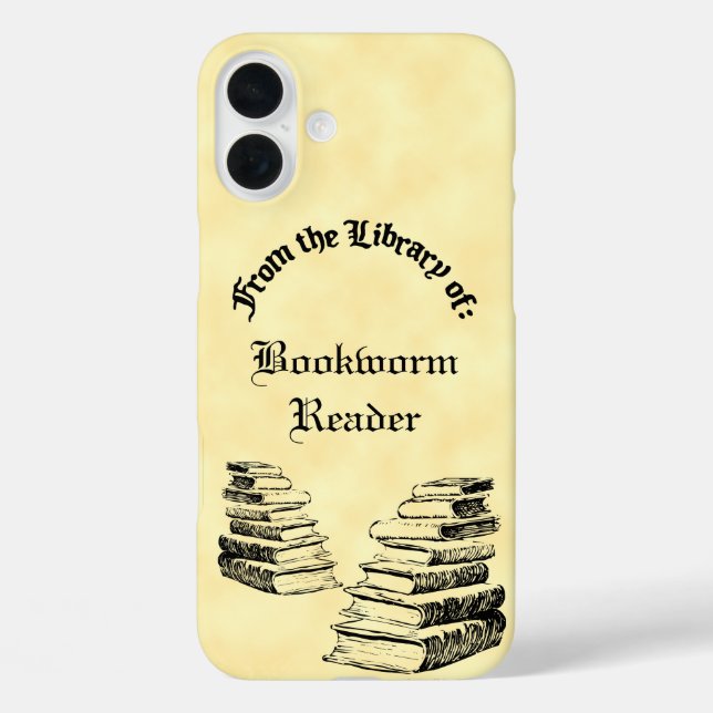 Funda iPhone 16 Plus Desde el Personalizado de la Biblioteca de Libros  (Reverso )