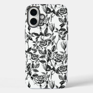 Funda iPhone 16 Plus dibujo de rosas