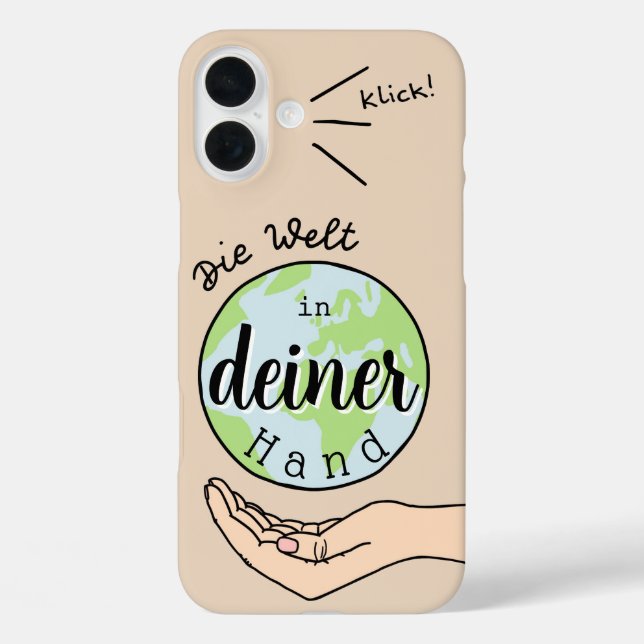 Funda iPhone 16 Plus Die Welt in deiner Hand (Reverso )