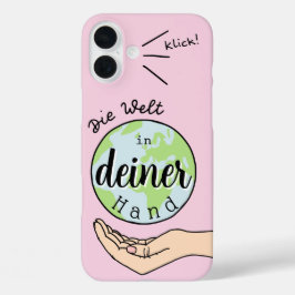Funda iPhone 16 Plus Die Welt in deiner Hand