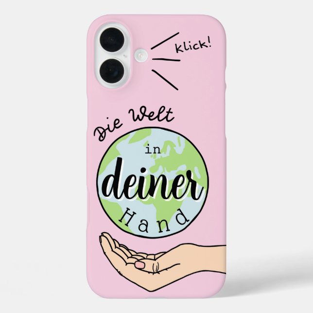 Funda iPhone 16 Plus Die Welt in deiner Hand (Reverso )