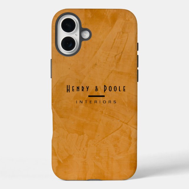 Funda iPhone 16 Plus Diseñador de interiores de Naranja de Dante Rústic (Reverso )
