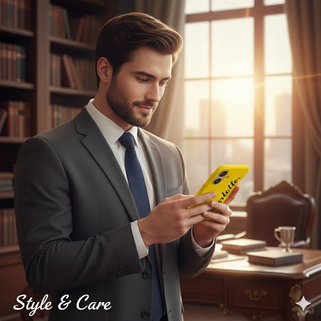 Funda iPhone 16 Plus Diseñar su propio nombre en este oro (Design Your Own Name on This Gold Case-Mate iPhone Case)